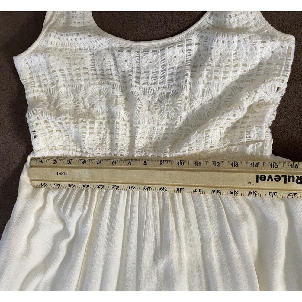 Ivory Crochet Lace Boho Wide Leg Jumpsuit Resort Beach Cover Up - Picture 11 of 13